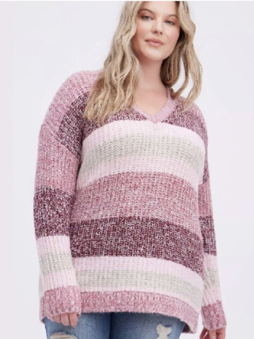 Torrid Pullover Slouchy V-Neck Sweater Size 0